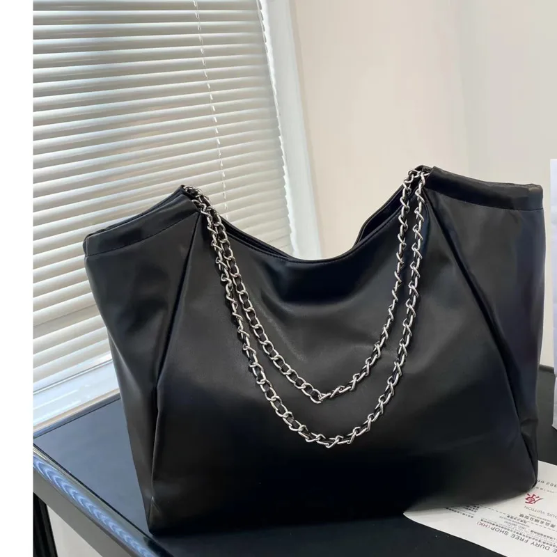 

PR 2023 Classic Black Gold Chain Lingge Shopping Bag One Shoulder Tote Bag Women's Bag Diagonal Straddle Bag Handheld