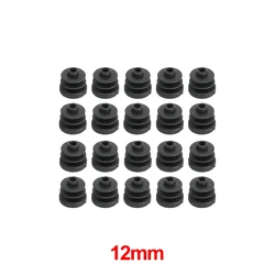Chair Leg Protector Caps - Round Plastic End Caps for Furniture and Table Feet (12mm)