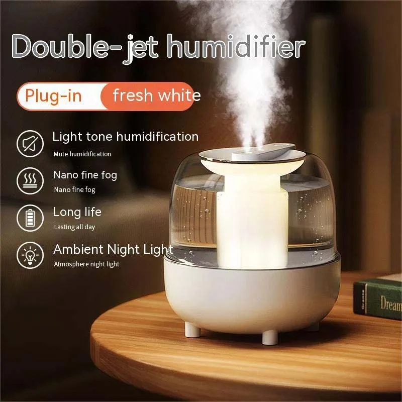 Humidifiers Double Ultrasonic Large Capacity Quiet Aromatherapy Desktop Cool Mist Humidifier Refer To Home Bedroom And Office