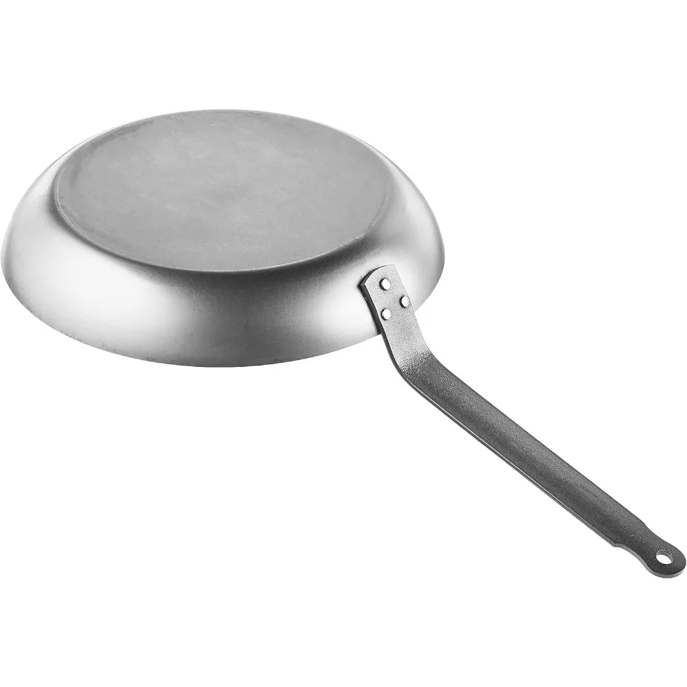 M'Steel Black Carbon Natural Nonstick Frying Pan With Iron Handle, 11-in, Suitable For All Cooking Surfaces, Made in France