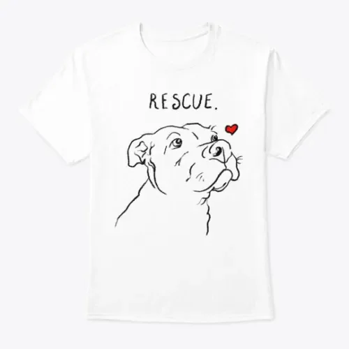 Maglietta Pitbull Per Cani Di Salvataggio Maniche Lunghe O Corte