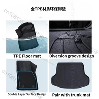 For Kia EV5 Custom Fit TPE Floor Mats Full Coverage Waterproof Wear Resistant Odorless Interior Modified Aftermarket Accessories 5