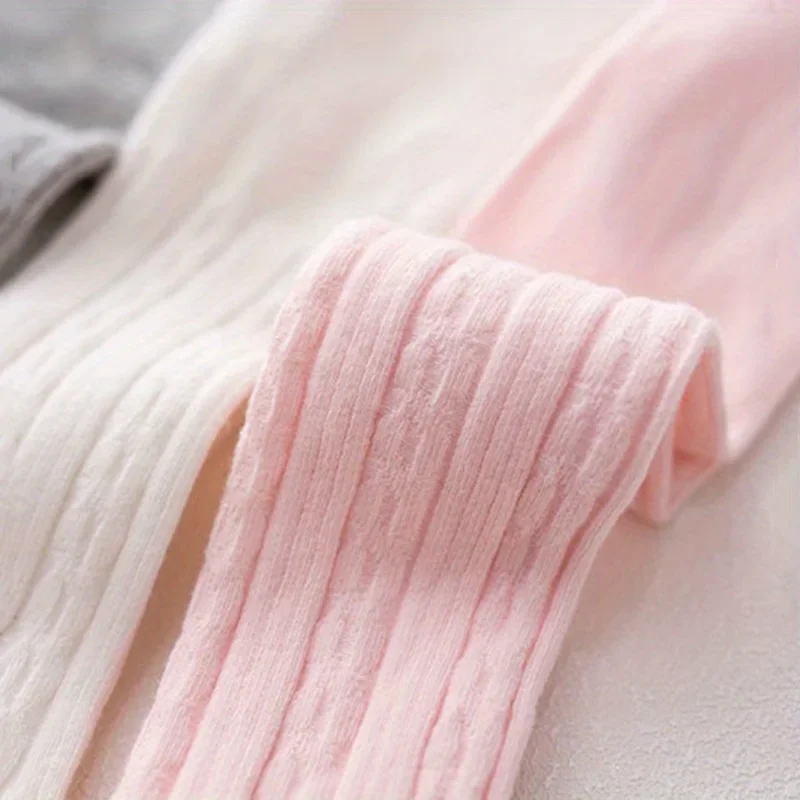 3Pcs/Set Adorable Baby Toddler Patterned Feet Pantyhose - Soft, Breathable and Comfortable Cotton Outer Children's Pantyhose