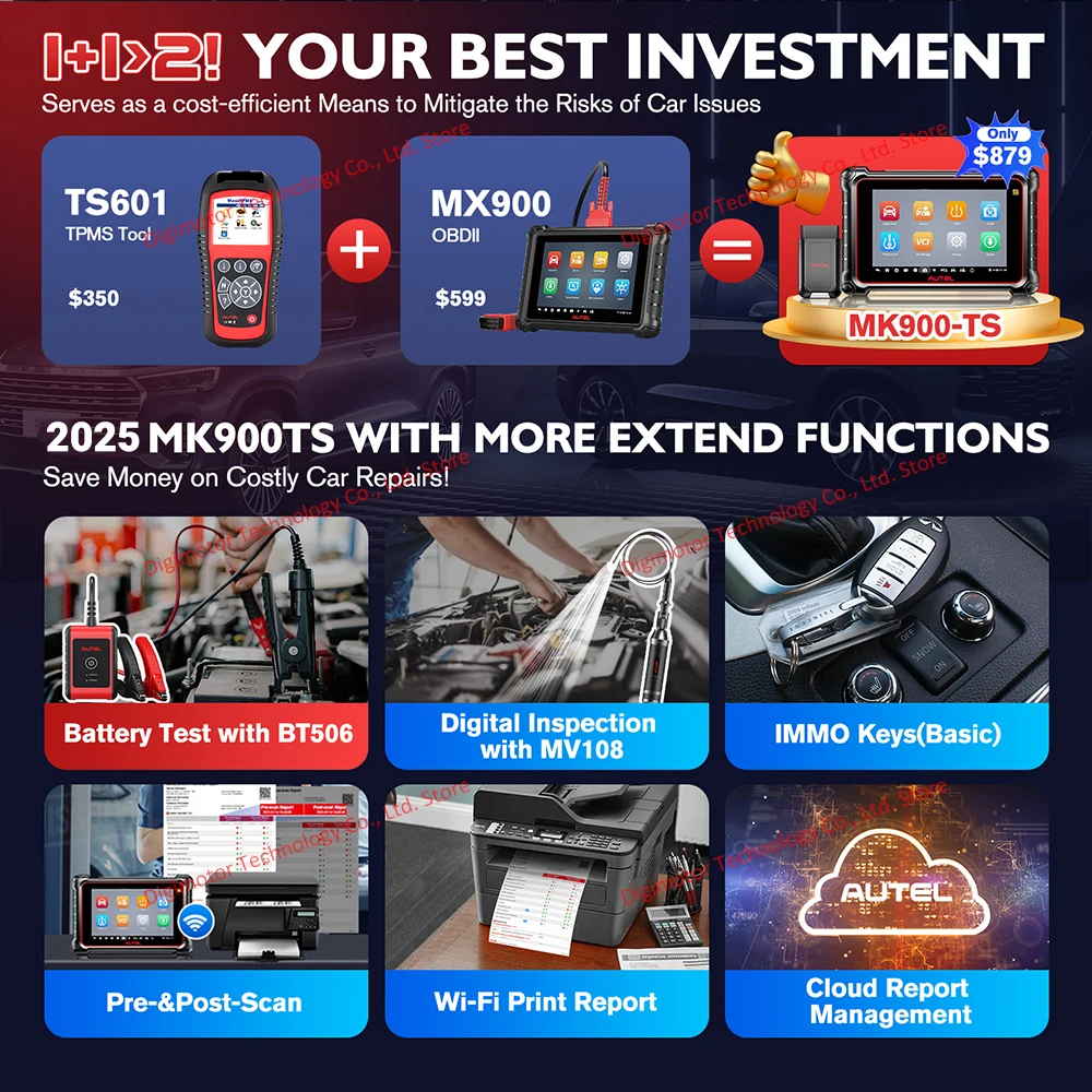 Autel-maxicom MK900-TS mk900ts自動車スキャナー,tpms診断ツール
