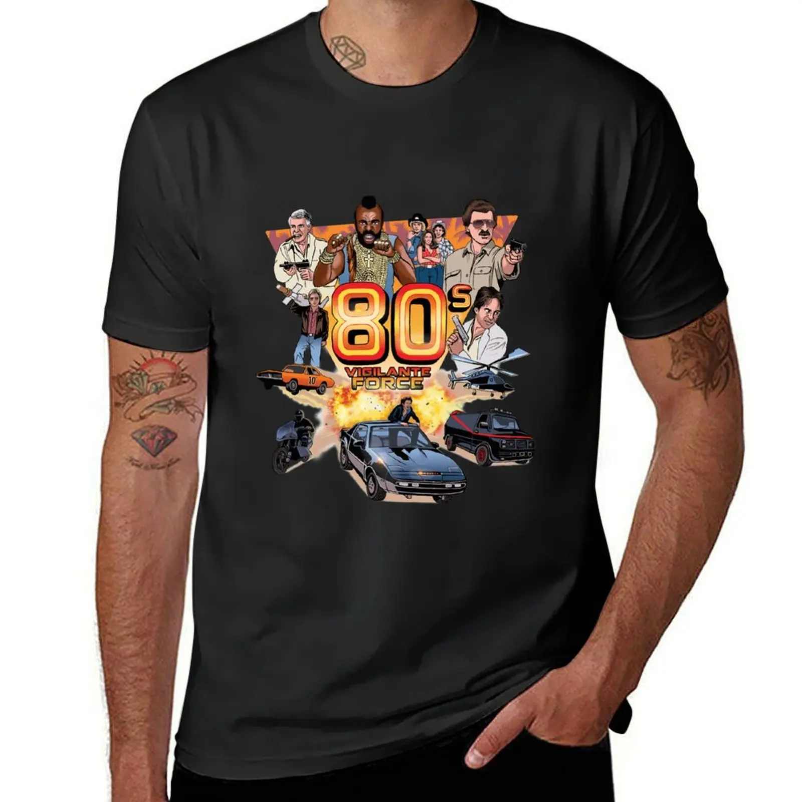 

80's Vigilante Force T-Shirt shirts graphic tees hippie clothes plain anime tshirts for men