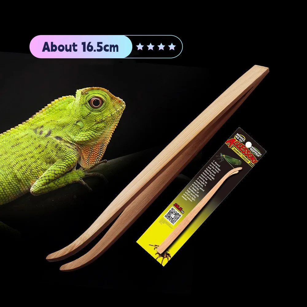 Reptile Feeding Tongs Reptile Feeder Tweezers Natural Bamboo Feeding Tweezers Insect Catcher Safe Feeder for Fish Lizard Chameleon Reptile Accessories