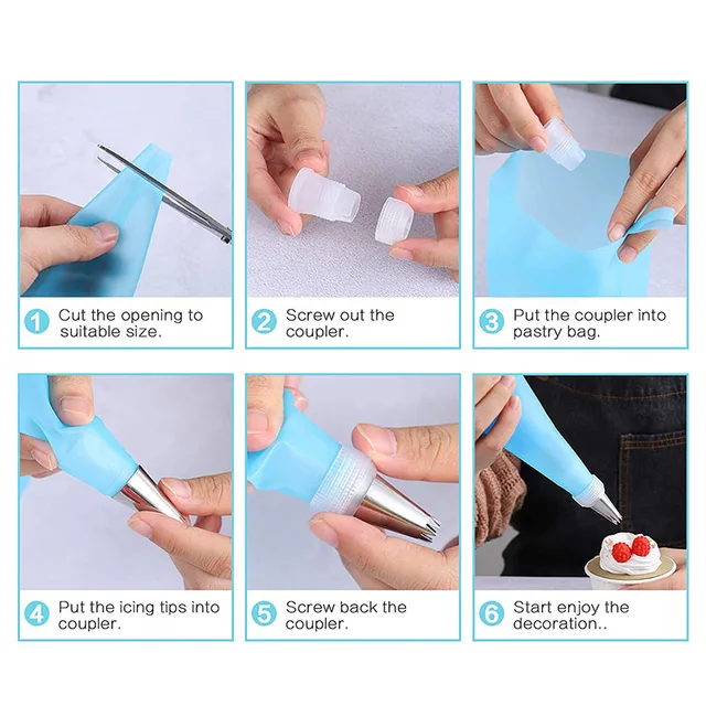 Kis/Nagy Méretű Csatlakozó Adapter Tészta Szerszámok Jegesedés Csövek Fúvókák Tippek Torta Díszítő Konverter Csővezeték -Tippek - Image 5