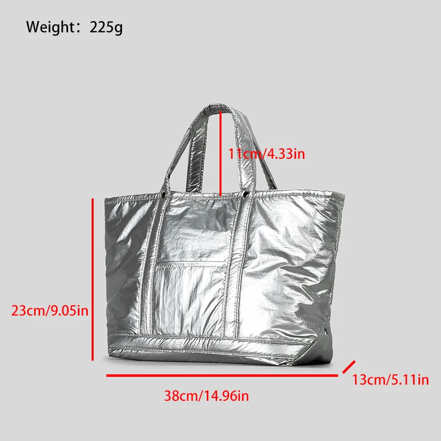 希少 HEAD PORTER LARGE SILVER TOTE BAG Porter Tote Medium Silver Grey | Medium Tote Bags | VEE
