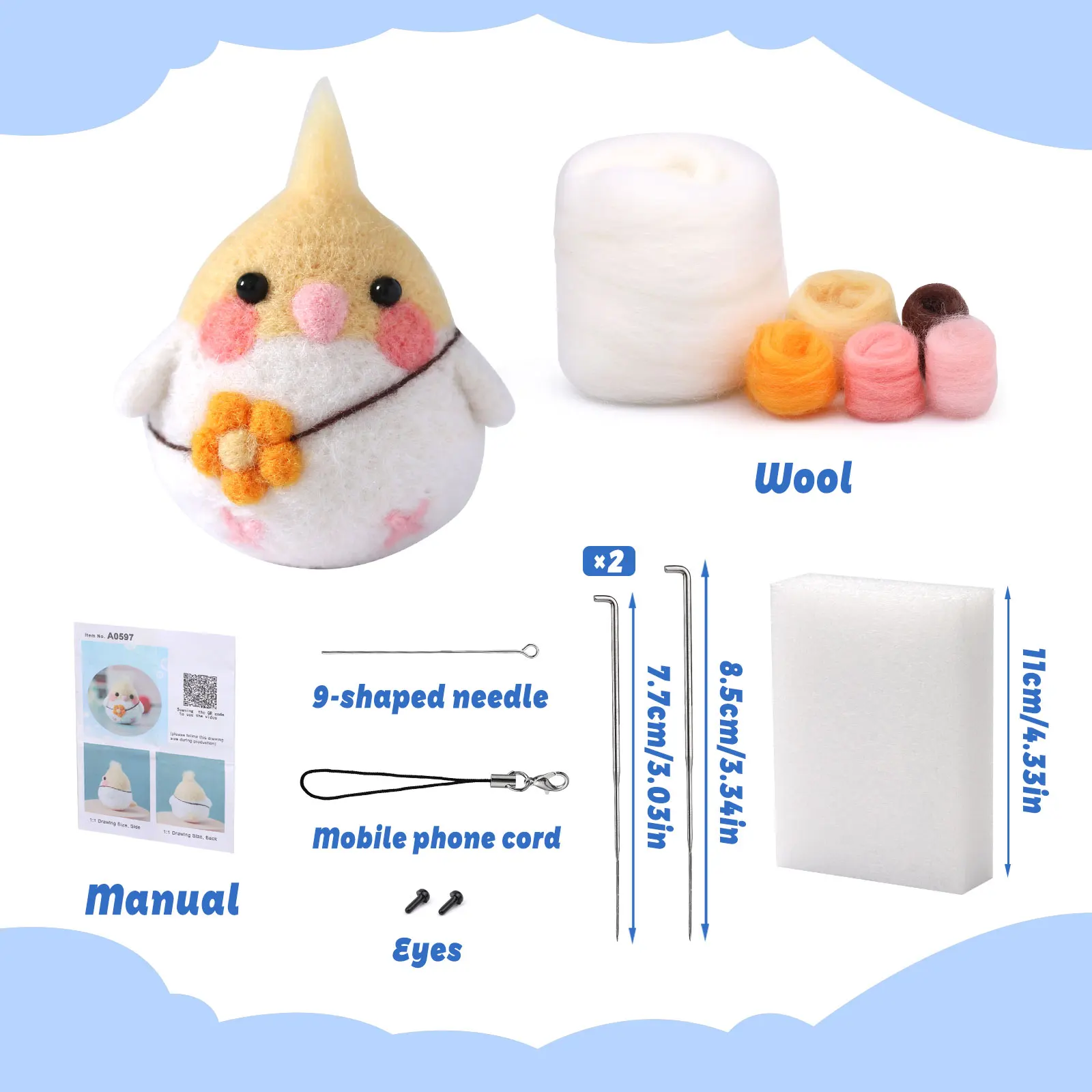 Needle Felting Supplies Kits Tools Doll Making for Beginners Adults