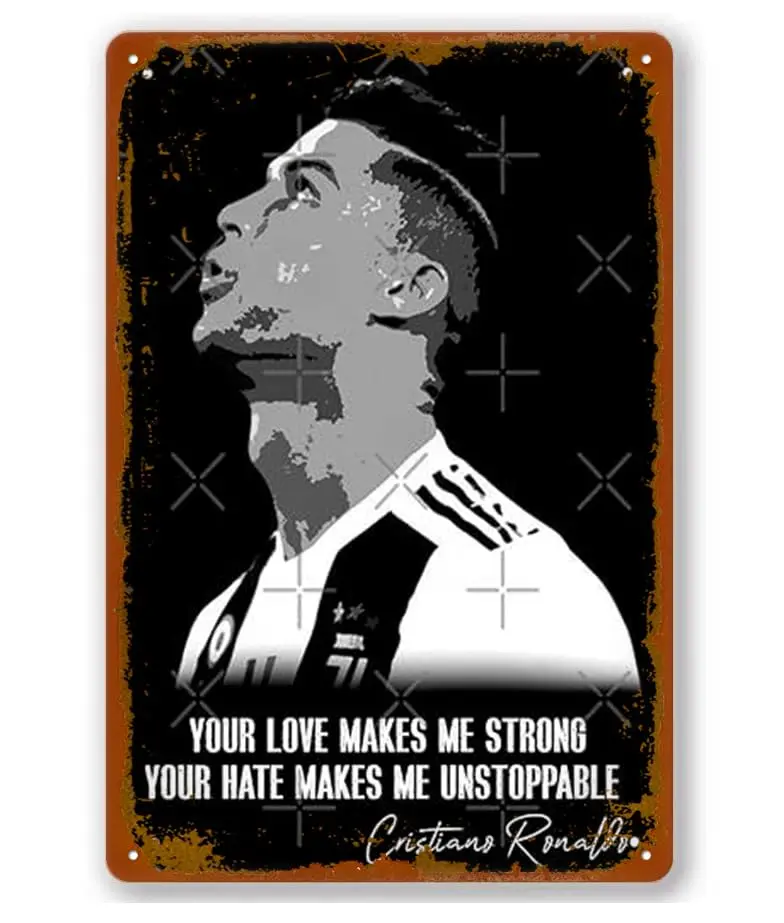 Ваша любовь делает меня сильной, ваша ненавидность делает меня неостанавливаемой-Искусственная винтажная металлическая жестяная вывеска для украшения стен G