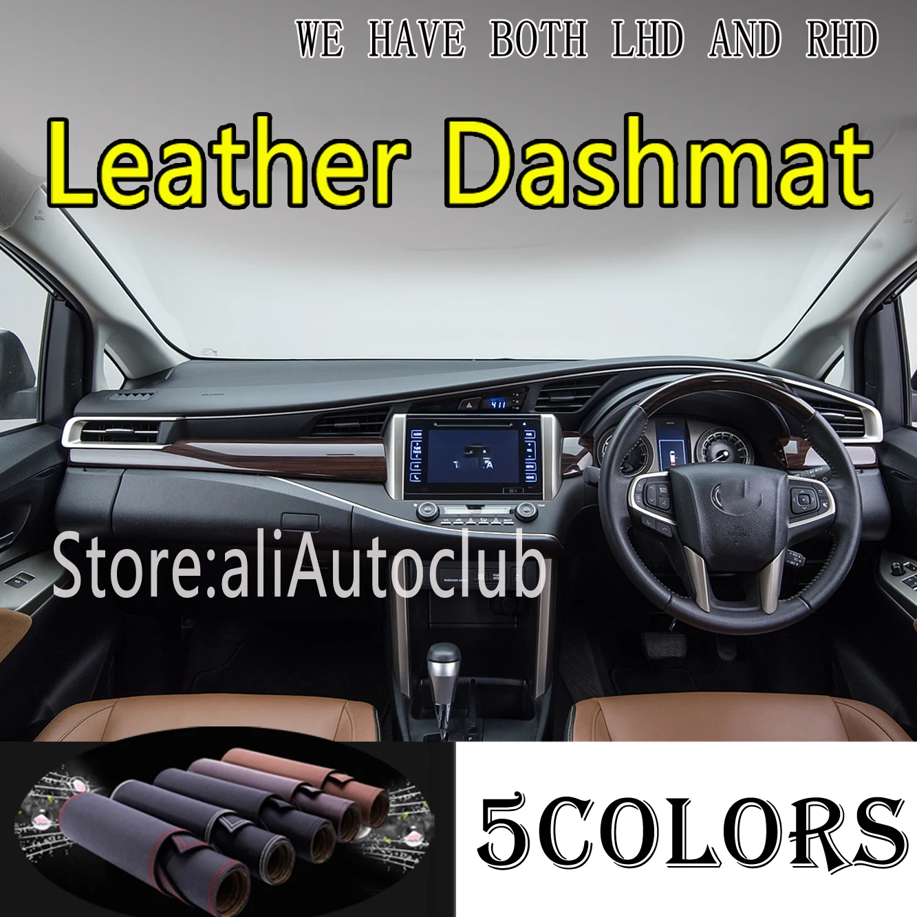 Leather Dashmat Dashboard Cover Pad Dash Mat Car Accessoies Protector For  Toyota Innova 2016-2023 2022 2017 2018 2019 2020 2021 AliExpress