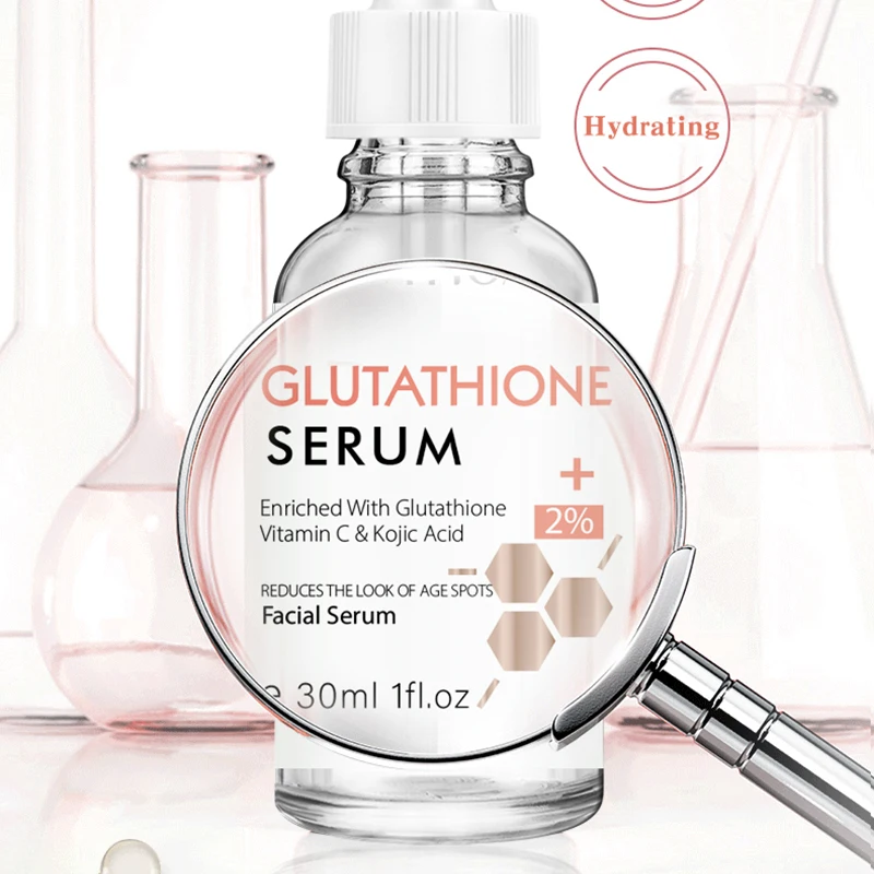 Facial Serum Enriched with Glutathione Vitamin C & Kojic Acid, Reduces the Look of Age Spots, 30ml/1 fl.oz 2
