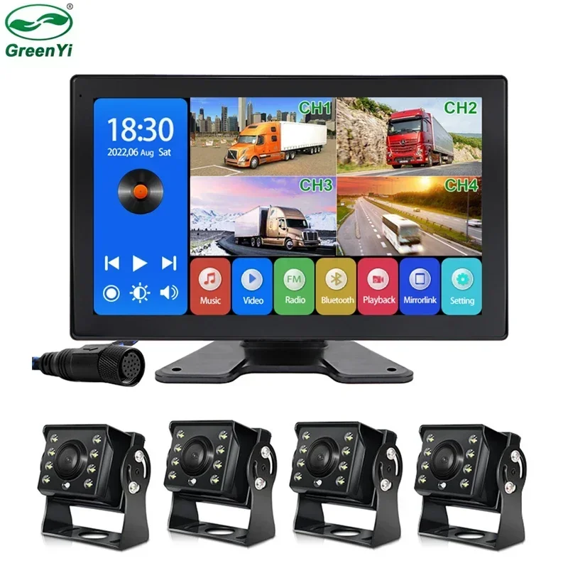 Monitor Da 7 Pollici Con Registrazione DVR HD 1080P, Telecamera Di Retromarcia Display 12v 36v~p146185132