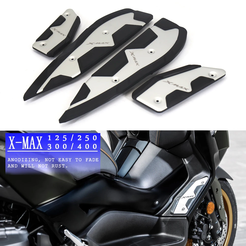 

For XMAX 300 xmax 400 Motorcycle Footpads XMAX 125 250 Front Rear Pegs Plate Aluminum Alloy Pedal Modified Skid proof Footrest