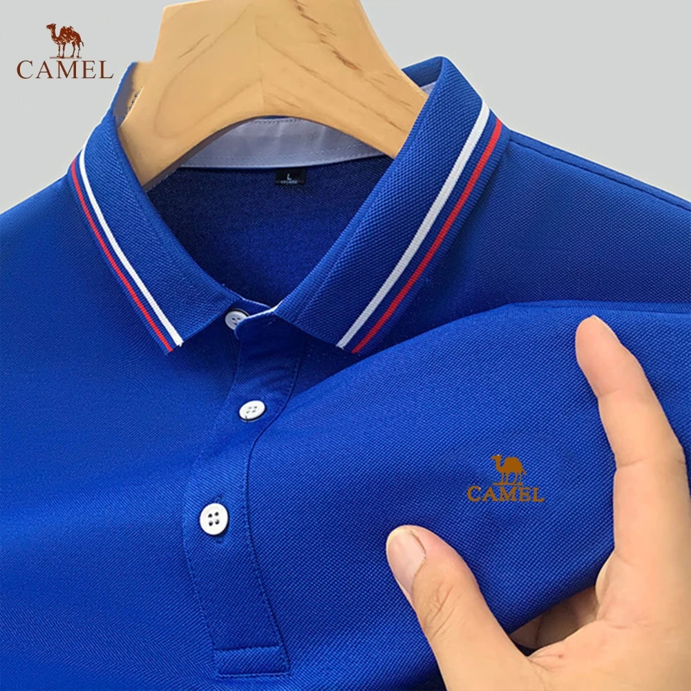 

Camelo-Polo Masculino, Высококачественная короткая футболка для манги, высокое качество, режим, бизнес, лазер, Спорт на открытом воздухе, лето, Новинка