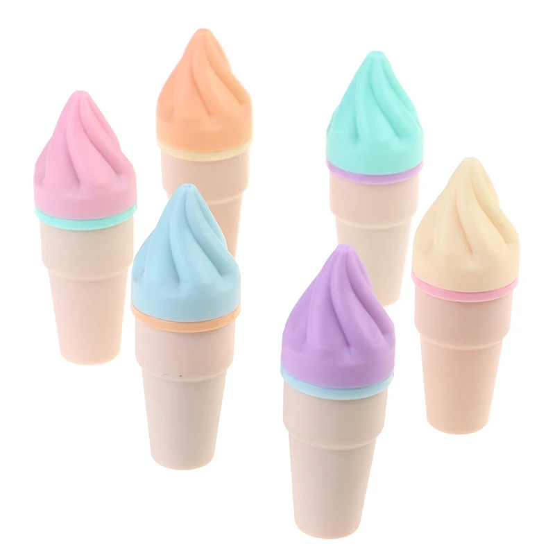 6pcs/pack Kawaii Ice Cream Candy Color Highlighter Office School Supplies