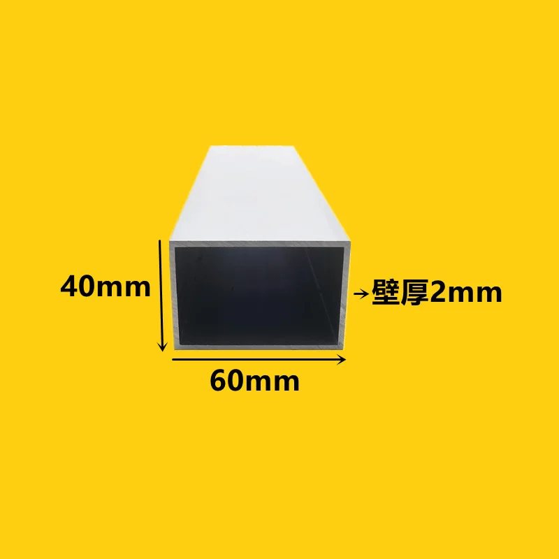 Tube Rectangulaire Aluminium 6063 30x40 Mm - Épaisseur 3 Mm, Pour Bricolage Et Structure