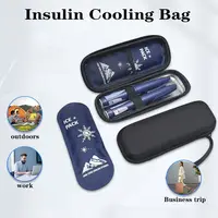 Portable Insulin Cooling Bag Glaciated Cold Storage Bag Medicine Travel Pocket Cooler Pen Bag Pack Drug Freezer for Diabetes 1
