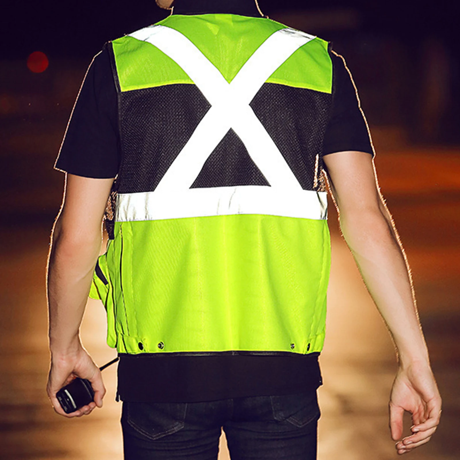Motorcycle Reflective Racing Vest Comfortable Safety Vest for Traffic Police Parking Attendants Hiking Coating Jacket reflective safety vest reflective safety jacket
