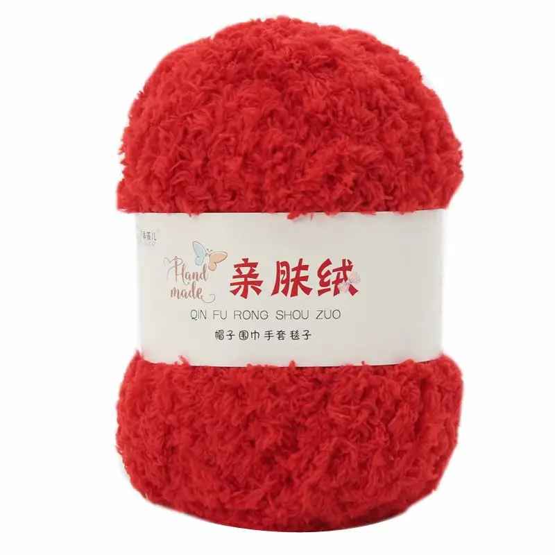 Chenille Plush Chunky Yarn for Knitting Sweater Scarf Blankets, Soft Coral Velvet Crochet Thread, DIY Bag Hat Doll, 45Color, 50g 3