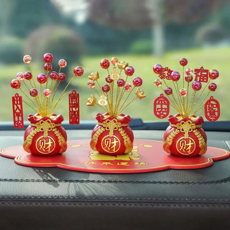 

Автомобильные украшения, китайская статуя на удачу из смолы, украшения, статуэтка дерева, поделки для украшения интерьера автомобиля