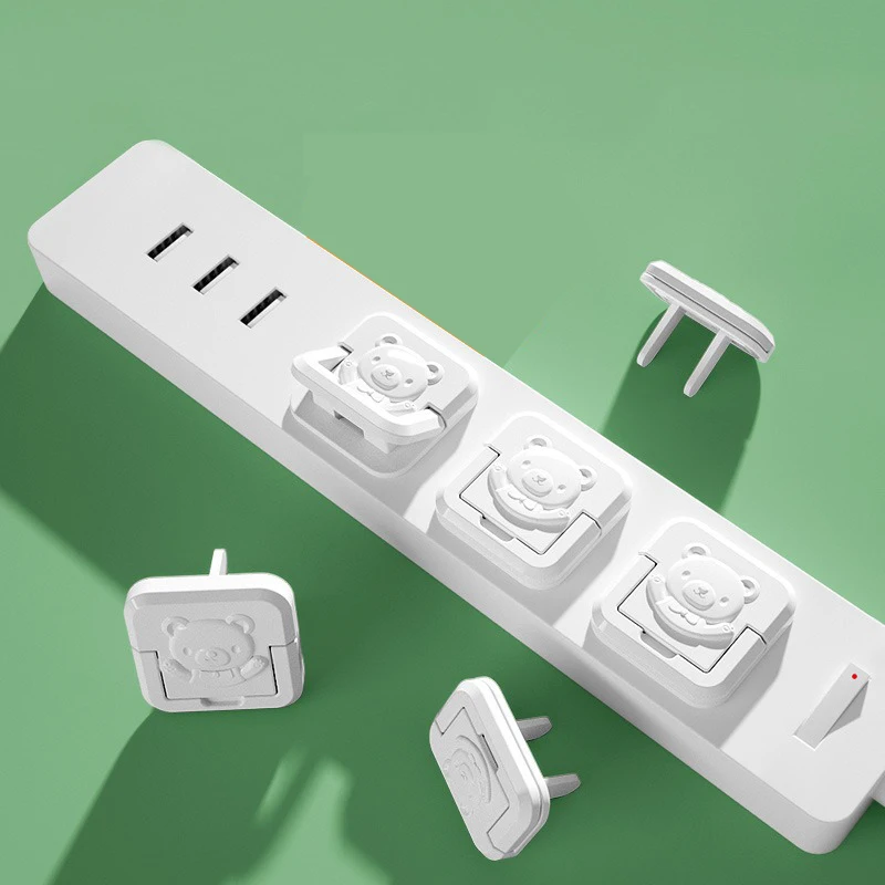 10 Pcs Baby Safety Care Electrical Socket Protective Cover Power Guard Protection Children Anti Electric Shock Rotate Protectors