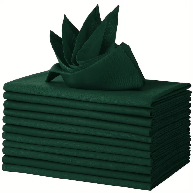 Table Cloth Napkins 40x40cm Set Of 6/12/24 Polyester Thicken Placemat for Kitchen Dining Wedding Decoration