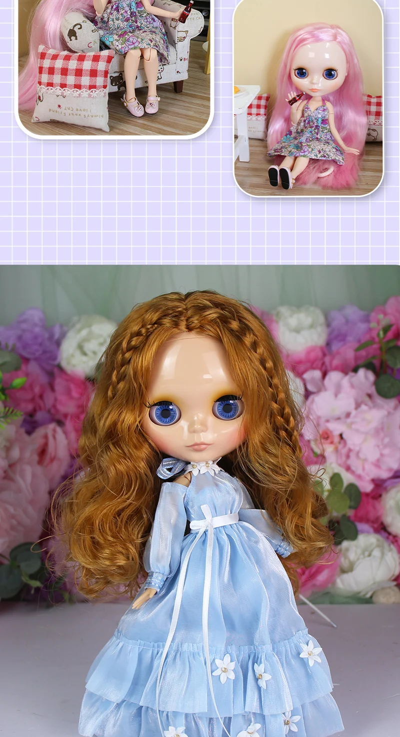 ICY DBS Blyth doll jointed body 30CM BJD nude doll and nude doll clothes shoes handmade set fashion doll girl gift