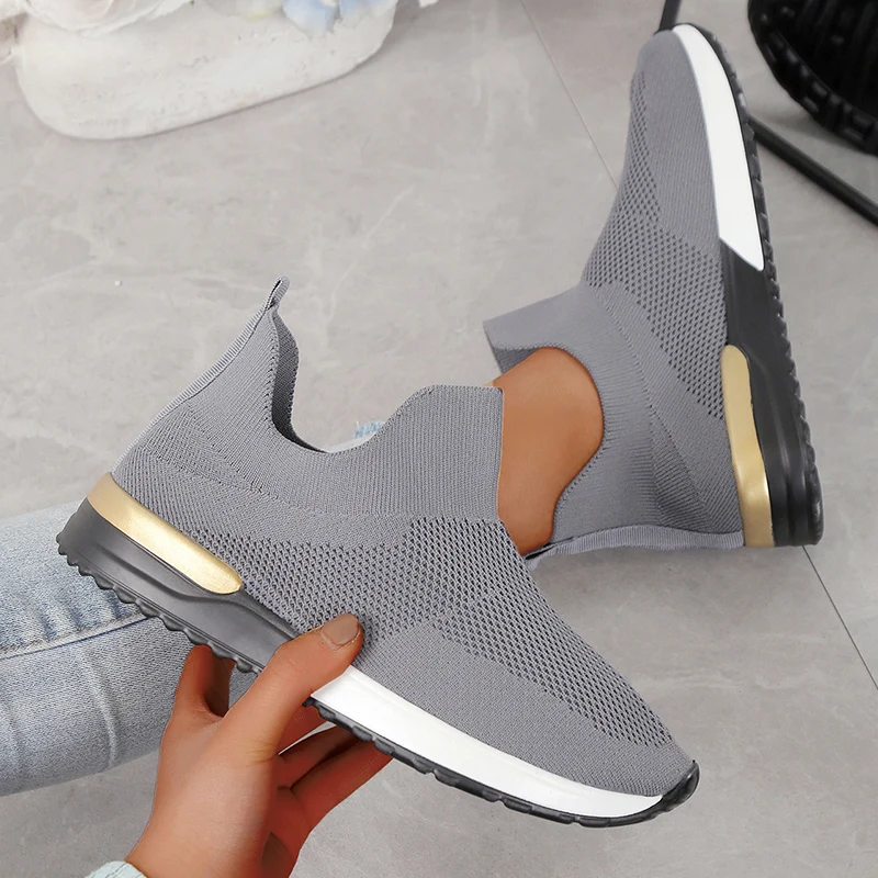 Sneakers Women Vulcanized Shoes Ladies Solid Color Slip-On Sneakers for Female Casual Sport Shoes 2022 Fashion Mujer Shoes