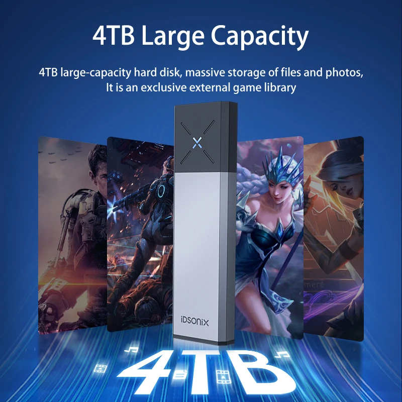 M.2 SSD Case NVMe to USB C 3.2 Gen2 10Gbps NVMe PCIe Enclosure 5Gbps NGFF SATA External Hard Drive Enclosure M Key B Key iDsonix external hard drive case ssd enclosure external hard drive box hard disk case hard drive enclosure hdd case enclosure