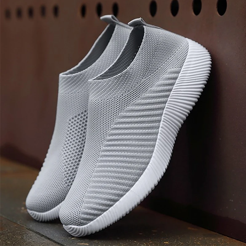 Casual Sneakers Women Solid Color Breathable Mesh Woven Vulcanized Outdoor Lightweight Low Top