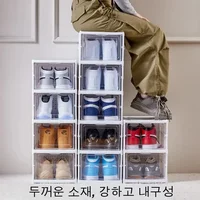 6/3 Layers Foldable Shoes Box Transparent Sneaker Shoe Storage Box Stackable Dustproof Cabinet Shoe Organizers Rack Shelf