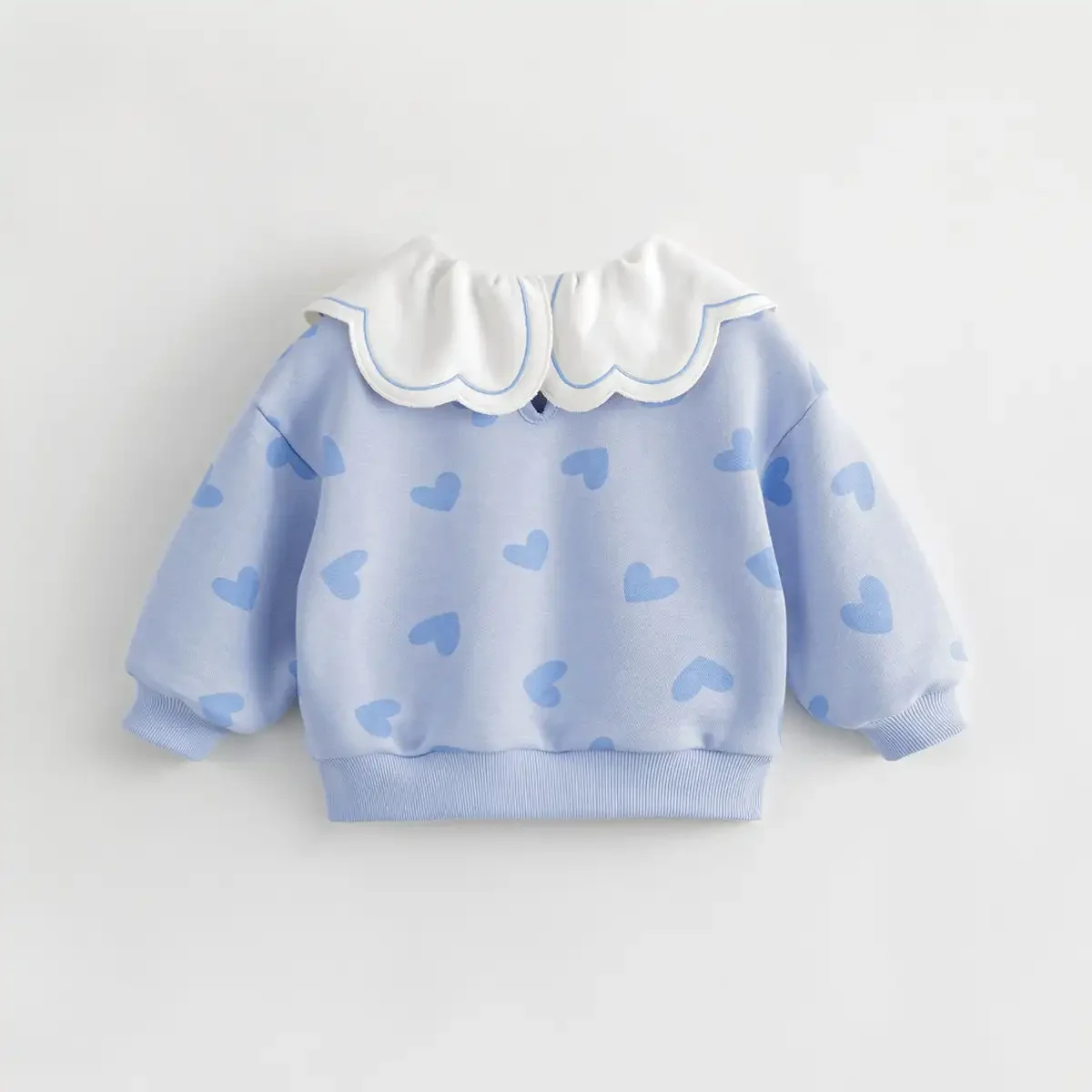 MARC&JANIE Baby Girls Lapel Collar  Jacquard Print Sweatshirts for Spring & Autumn 231592