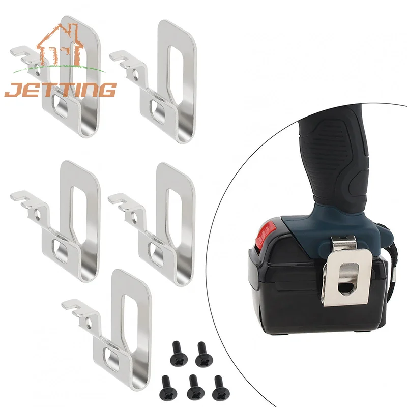 

5 шт. Зажим для ремня дрели крючок для электрической дрели Зажим для ремня металлические крючки зажим для дрели крючок инструмент беспроводной сменный крючок для ремня зажимы