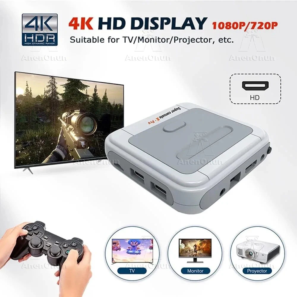 4K Video Game Console 117000 Game 70 Emulator Gamebox Hoge Kwaliteit Android Smart Tv Box High Performance Emuelec Gaming Machine