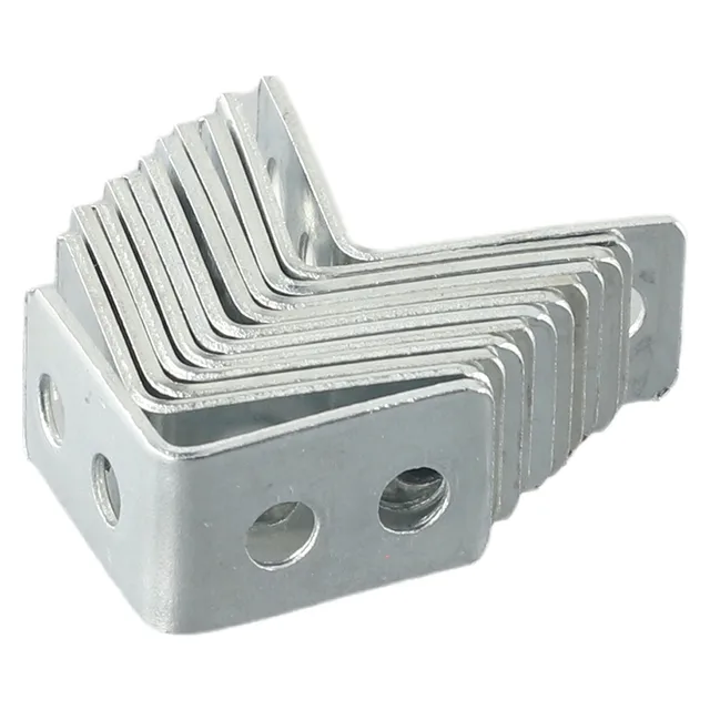 12pcs L-Shaped Corner Brackets Metal Corner Braces Drawer Shelf Wall Bracket Fixing Right Angle Corners Brace Furniture Hardware 5