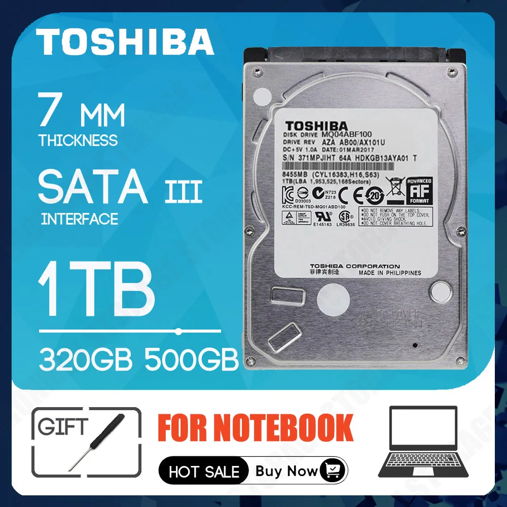 דיסק קשיח למחשב נייד בנפח 1TB או 500GB, דיסק קשיח למחשב נייד בנפח 320GB או 2.5 אינץ', דיסק קשיח בגודל 7mm או 5400 RPM, דיסק פנימי SATA III במחיר סיטונאי
