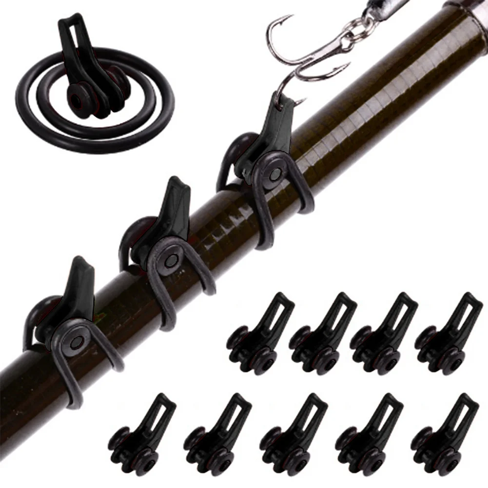10 Stück/Lot Angelruten-Stangenhakenhalter – sicherer Silikonring Iso Hold Bait Lures und Jigs für sicheres und einfaches Angeln – Detail 4