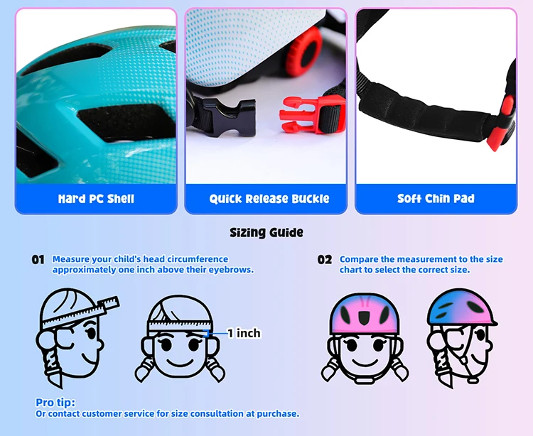 Description Picture 5 of itemKids Bike Helmet, Kids Boys Girls Bike Helmets with LED Display Children Multi-Sport for Skating Cycling Scooter Skateboard