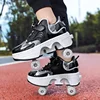 Children's Sports Roller Skates Transformer Shoes 4 Quad Wheel Skates Adult Runaway Shoes Student Transformer Wheels 3
