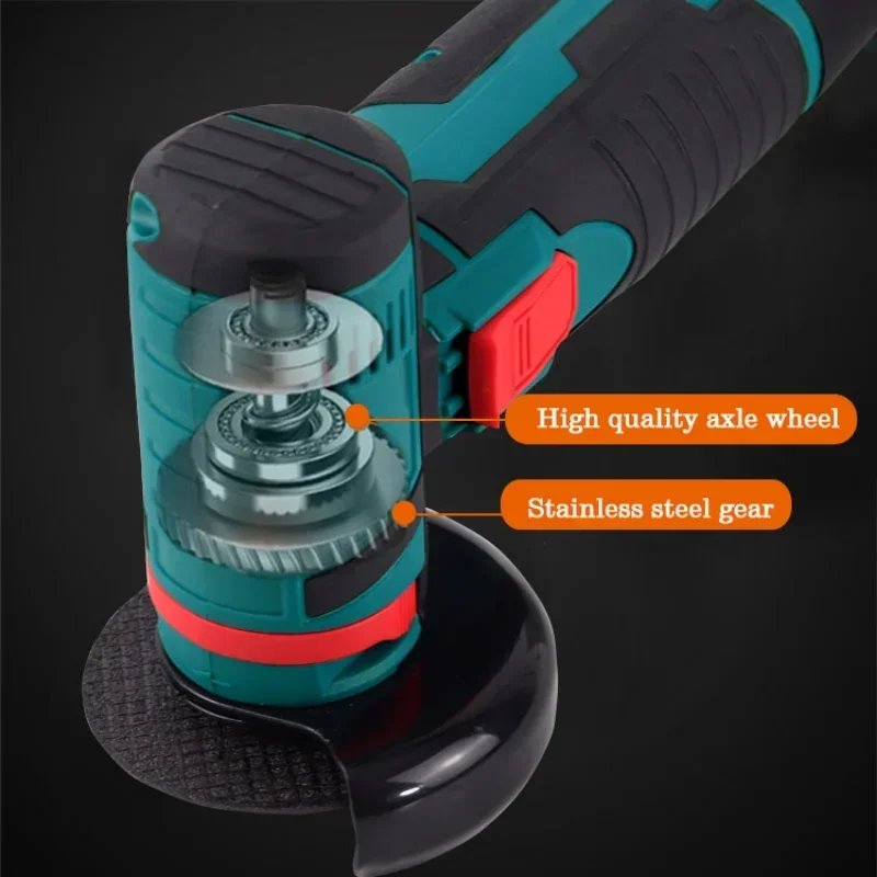 12V 19500rpm Brushless/Brush Cordless Angle Grinder Electric Grinding Cutter for Cutting Polishing Ceramic Tile Wood Stone Steel 5
