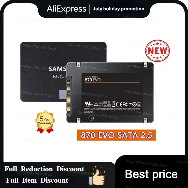 Оригинальный Внутренний твердотельный диск 870EVO 4 ТБ, 2,5 дюйма, SSD, 500 Гб, ssd sata, 1 ТБ, 8 ТБ, HDD, жесткий диск SATA для ноутбуков и настольных ПК PS5