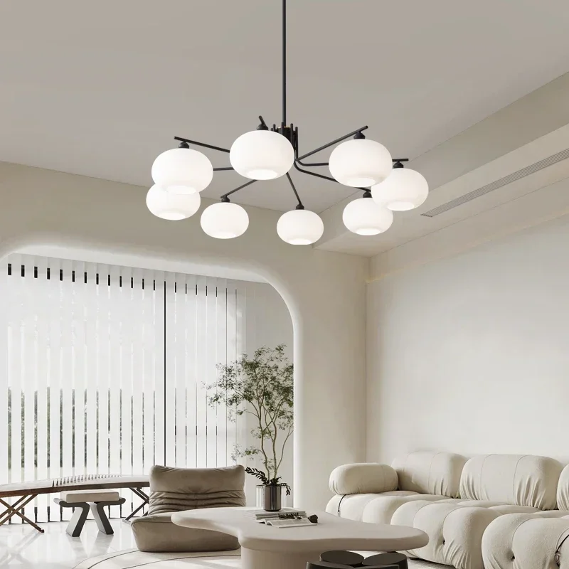 Antique Persimmon Chandelier Nordic Style Living Room Pendant Lamp Dining Room Bedroom LED Lamp Restaurant Chandelier Green
