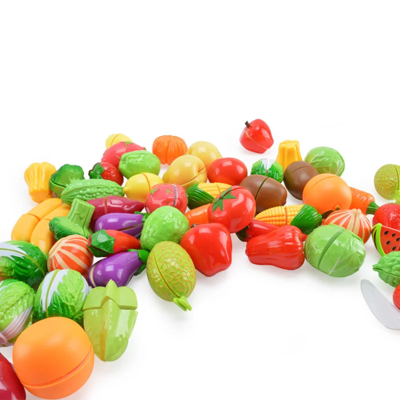 Cutting Fruits Vegetables Play Kids Kitchen DIY Cake Toy Cutting Fruit Vegetable Food Pretend Playset Kids Educational Toys 5