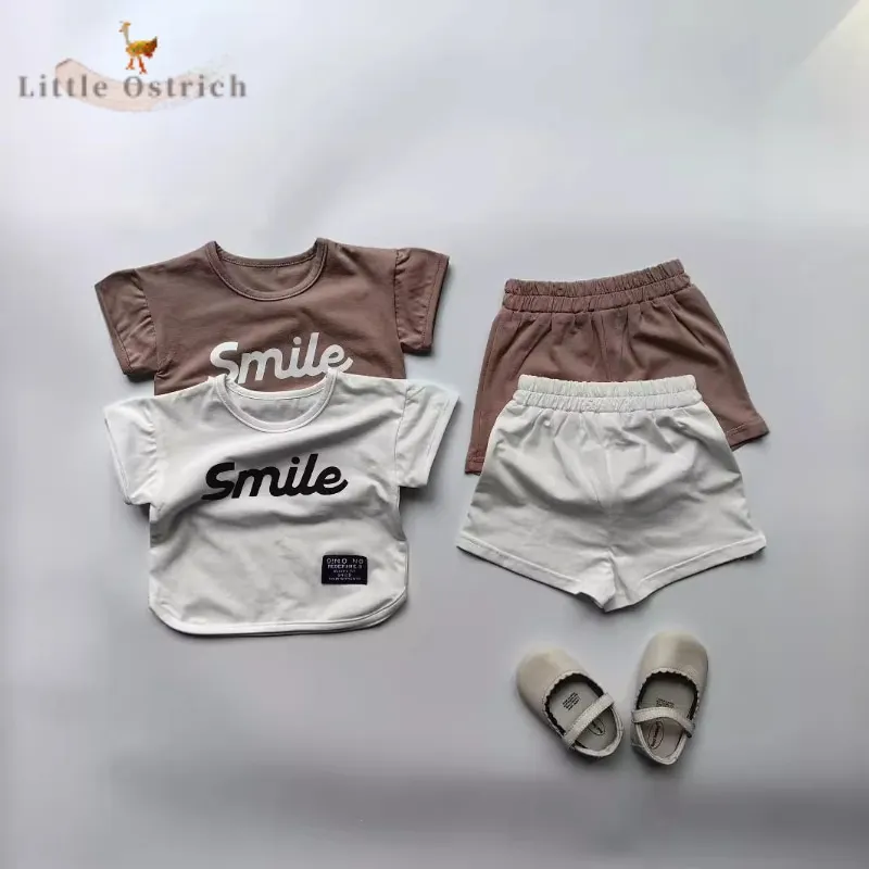 

Newborn Baby Girl Boy Cotton Clothes Set T-shirt+Shorts Toddler Child Short Sleeve Clothing Suit Pullover Baby Clothes 9M-2Y