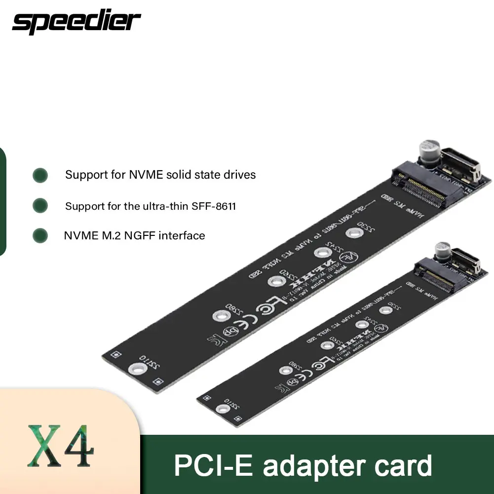 

Oculink SFF-8611 to NVMe M.2 Ngff M-Key Adapter Card для MVMe M2 SSD