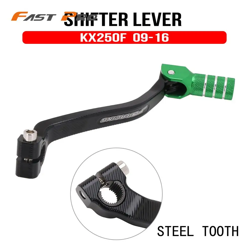 CNC Motorcycle Accessory Folding Gear Shift Pedal Lever Shifter For Kawasaki KX250F KX 250F 2009- Motocross Dirt Bike