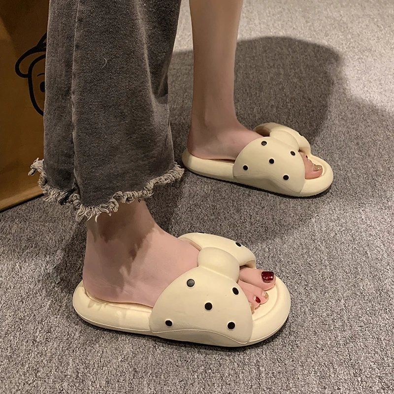 Butterfly-knot Slipper Women Girls Summer Slippers Woman Fashion Ins Home Bathing Anti-Slip Slippers Shoes For Girls 6