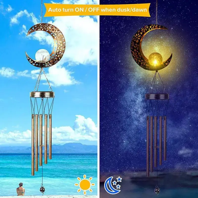Solar Moon Iron Wind Chimes 5