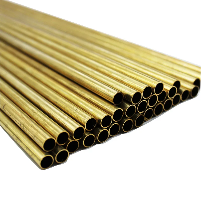 SeamlessBrassCapillaryTubeFittingsMetalAlloyRoundPipe08mm2mm